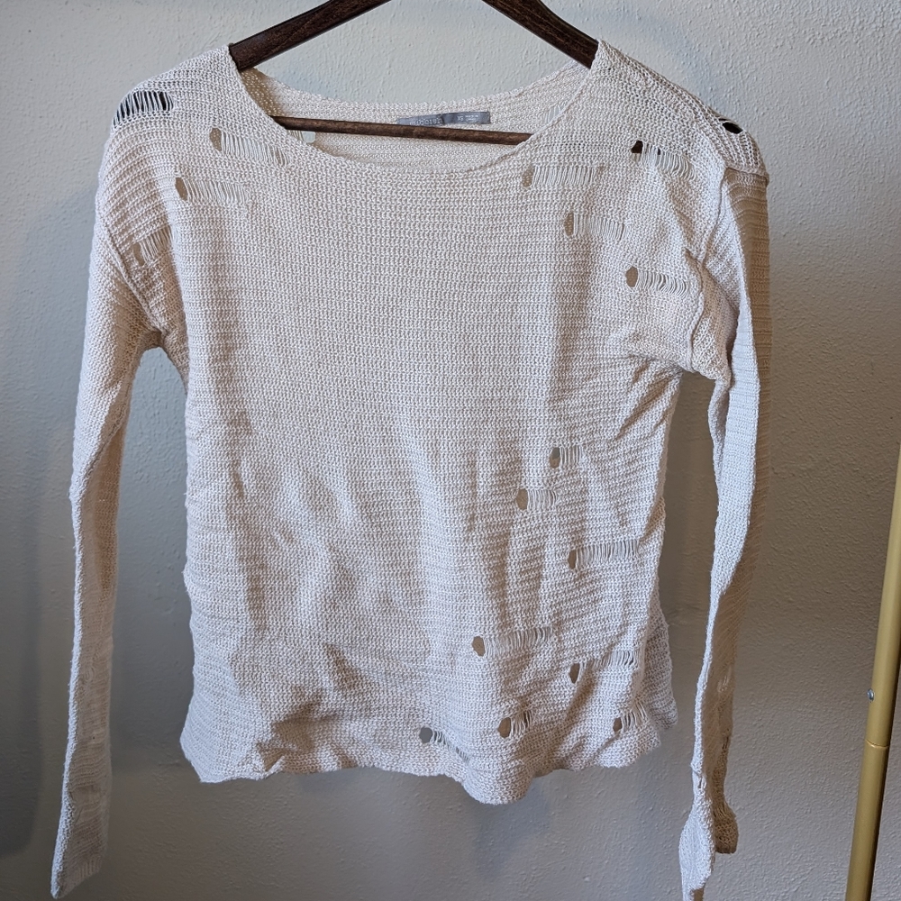 Rubbish Cream Knit Top